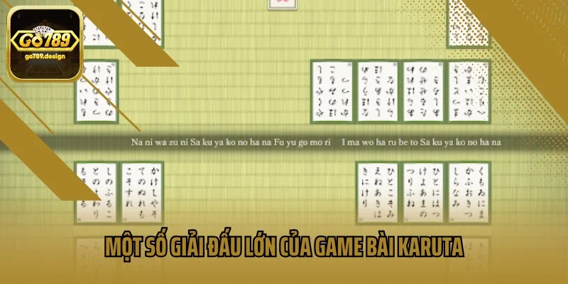Một số giải đấu lớn của game bài Karuta