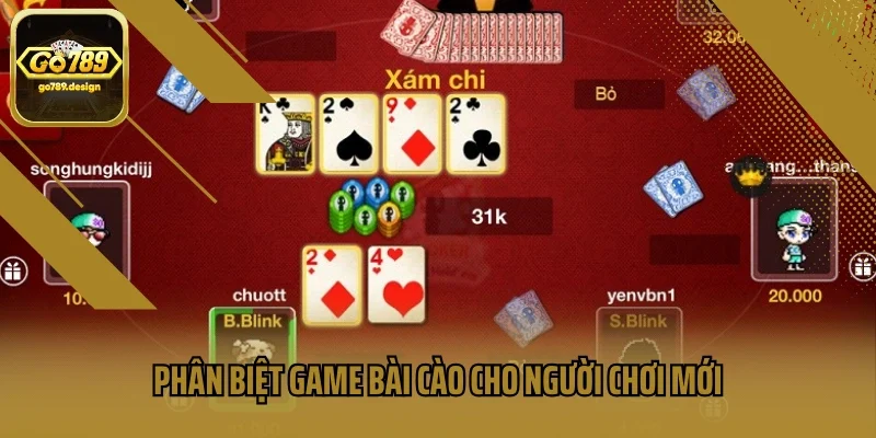 Phân biệt game bài cào cho người chơi mới